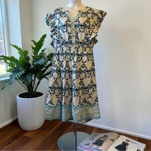 NWT: 22/24 BloomChic Floral Print Dress with flutter Ruffle Sleeves